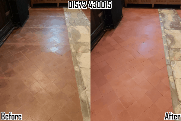 Quarry tile stripping, cleaning & sealing in Morcott & Oakham 01572 430015